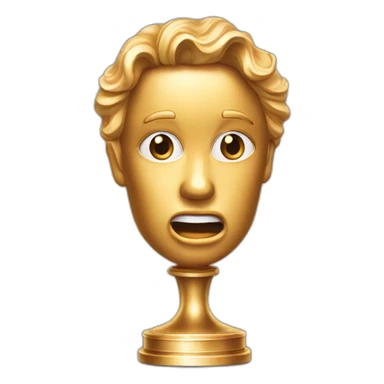 Academy Awards trophy shocked face sticker