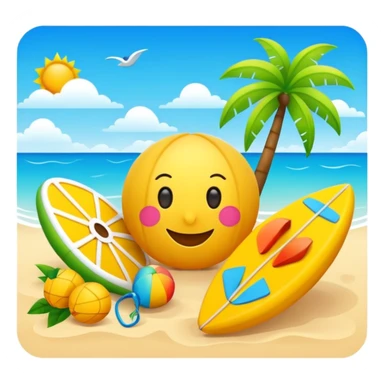 Happy First day of summer banner sticker