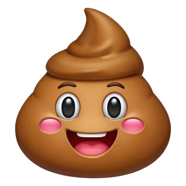 upside down emoji poop 💩 sticker