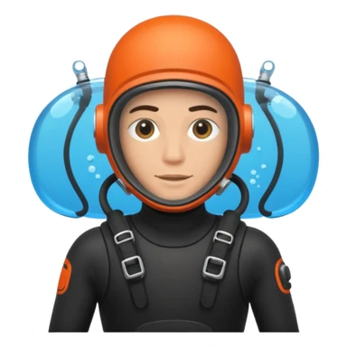 Scuba diver with tank on the back sticker