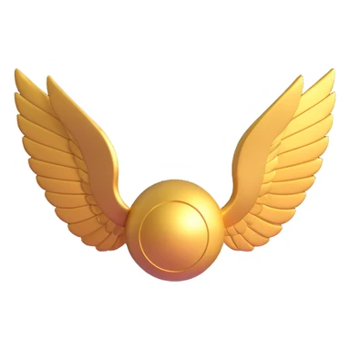 golden snitch with wings sticker
