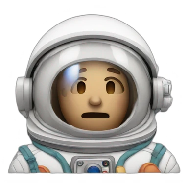 exhaling astronaut face sticker