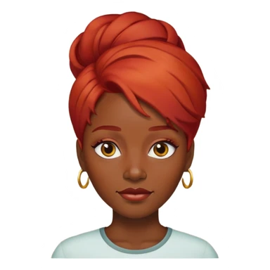 Une femme noir rousse avec une barbe sticker