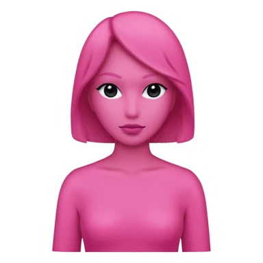 silueta de mujer rosa sin cara sticker