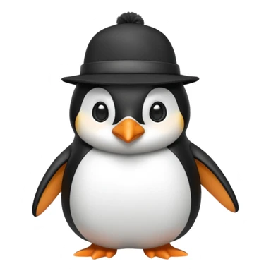 penguen with hat sticker
