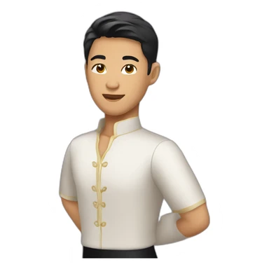 asian ballroom latin male dancer sticker