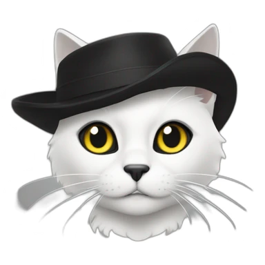 Chat noir et blanc sticker