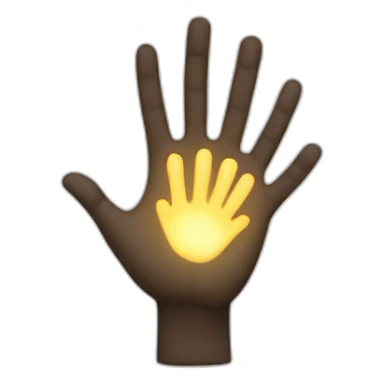 make a hand with an aura sticker
