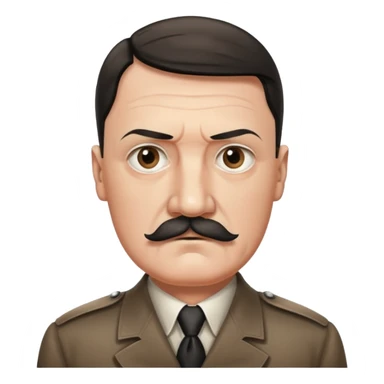 Hitler with square mustache sticker
