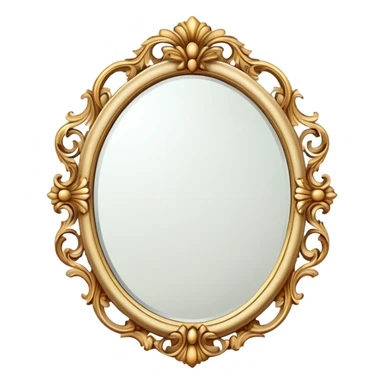 Wthite Vintage white mirror sticker