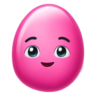 A cute pink jellybean sticker