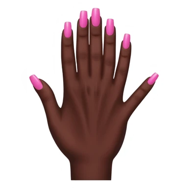 Black hand with pink nails sticker