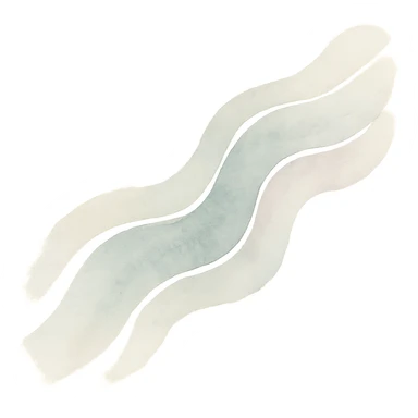 flowing water representing movement, soft and fluid watercolor style sticker