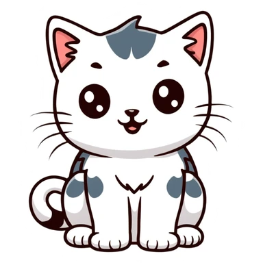 cute playful kitten sticker