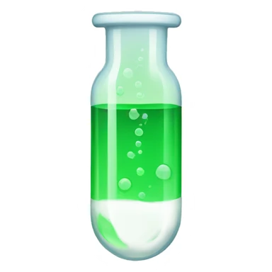 sad test tube emoji green theme sticker