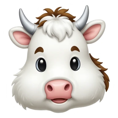 white cow tail sticker