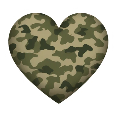 Camouflage heart  sticker