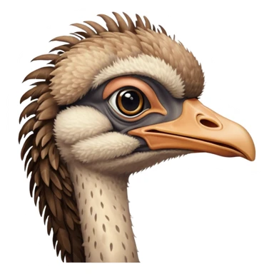 Cara de avestruz de perfil sticker