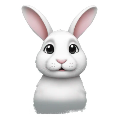 Black and white rabbit sticker