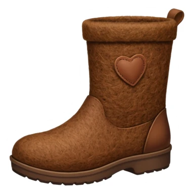 felt boots made of felted wool sticker