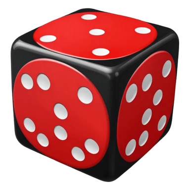 dice nero e rosso sticker