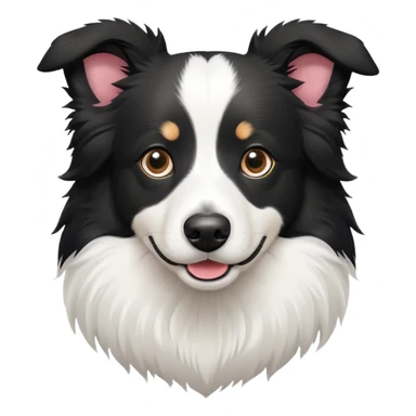 bordercollie mixed with a chinese rural dog with black and white fur sticker