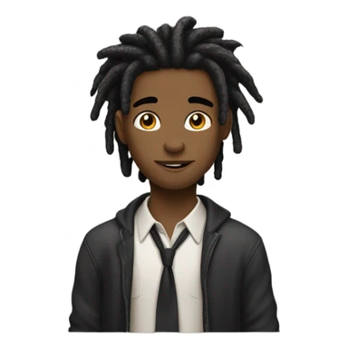black haired meme boy with dreads sticker