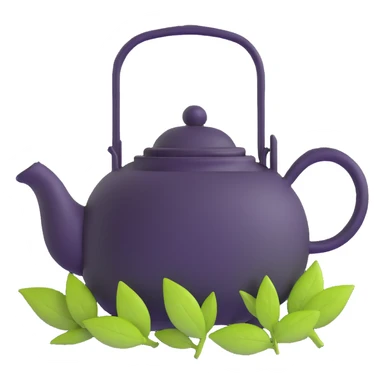 teapot with tea leaves sticker
