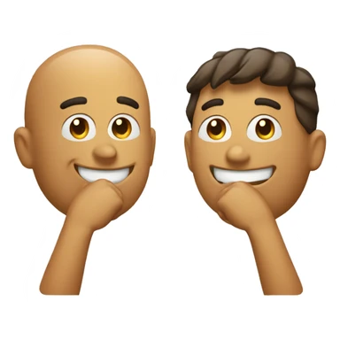 Emoji holding hands up while Looking to the right with a slight grin  sticker