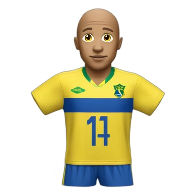 Roberto Carlos yellow Brazil jersey sticker