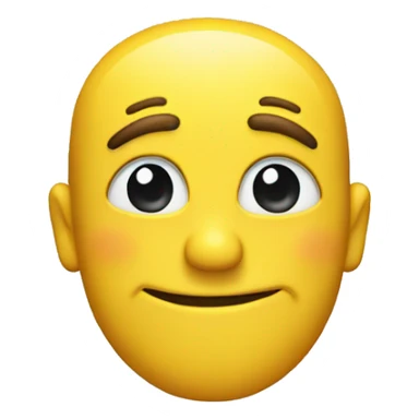 A yellow head emoji winking sticker