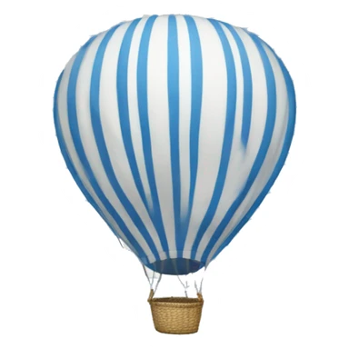hot-air balloon blue and white striped emoji sticker