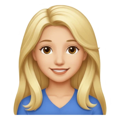 Adrienne Balion with long blonde hair sticker