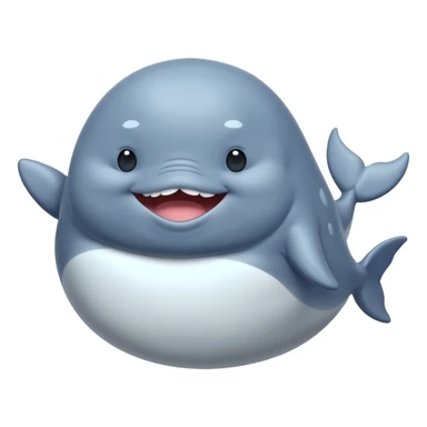 dancing fat whale sticker