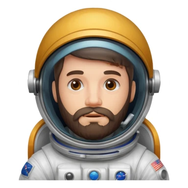 bearded astronout sticker