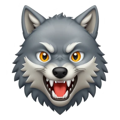 Wolf with teeth sticker