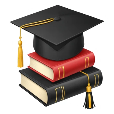 stack of graduation books with cap sticker