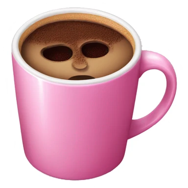 Pinker Kaffee mit Schleife sticker