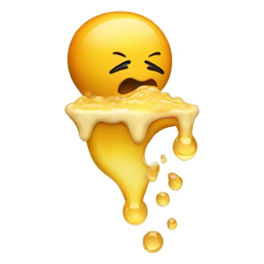Emoji vomiting honey sticker