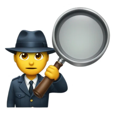detective with magnifying glass sticker