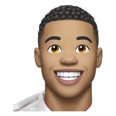 kylian mbappé smiling with the tongue out sticker