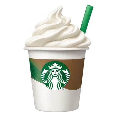 white starbcks with cream sticker