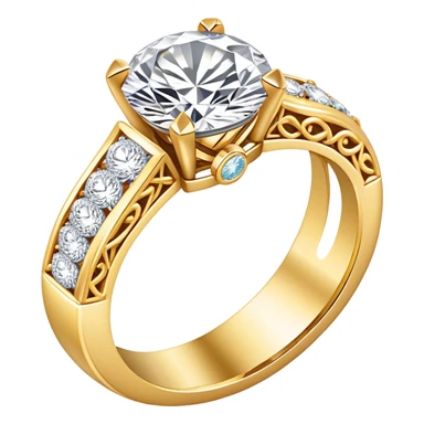 Create a bright and detailed icon representing jewelry art and the craft of making jewelry. The design should feature elements like a sparkling diamond, a gold ring, a jeweler’s tools (such as pliers and a workbench), and some delicate detailing that conveys craftsmanship and luxury. The icon should be clean, vibrant, and visually striking, with a balance of sophistication and creativity. sticker