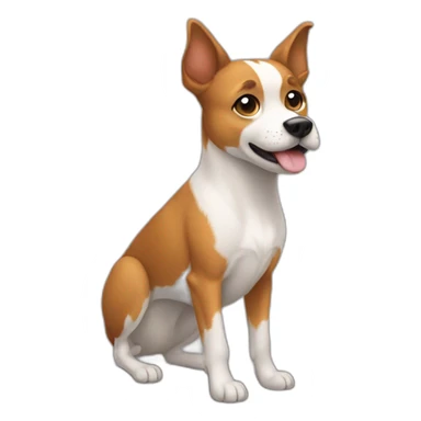 a one-legged dog sticker