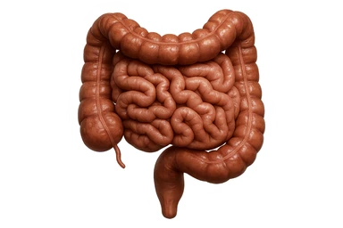 CISTIFELLEA E INTESTINO SONO COLLEGATI NEL DOLORE, SENZA SCRITTE E L'INTESTINO FALLO PERFETTO E REALISTICO, NON DISEGNATO iperrealistico 4k sticker