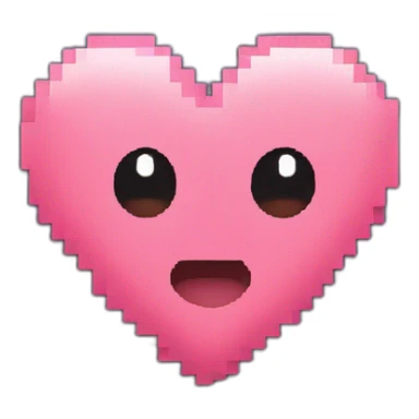 pixelish heart sticker