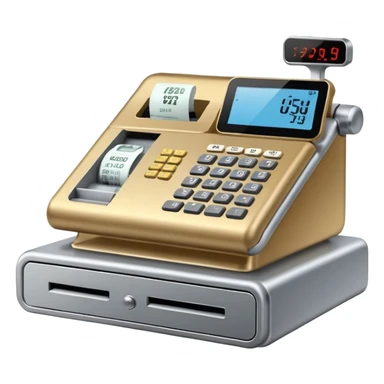 modern cash register sticker