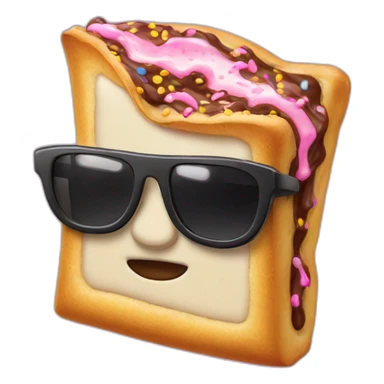 pop tart wearing sunglasses looking cool sticker