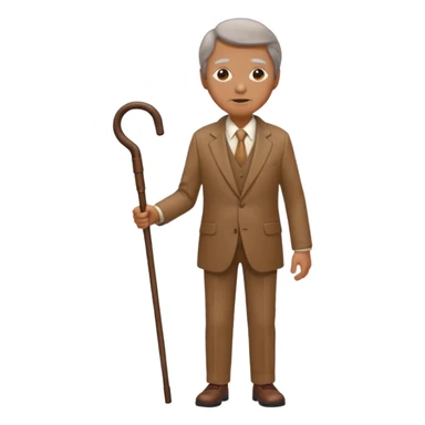 give me a suit only the clothes the old one brown color with a stick sticker