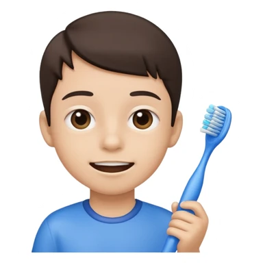 kid blue Toothbrush sticker